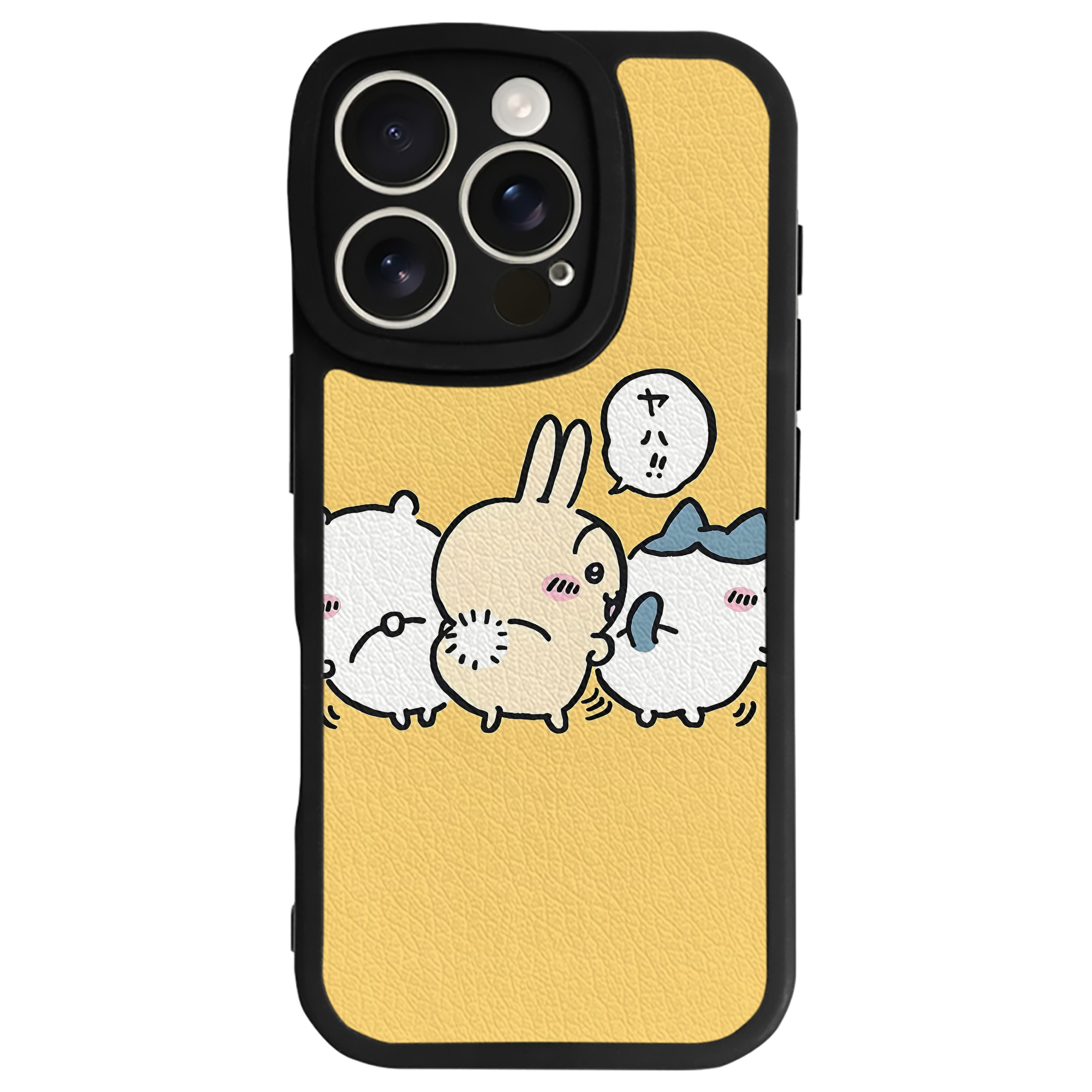 （画像用） ちいかわ Chii-kawa 【iPhone 16シリーズ対応】シリコンスマホケース（レザー調） 材質：シリコン